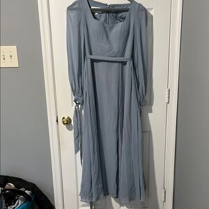Azazie Leonia Dress in Dusty Blue